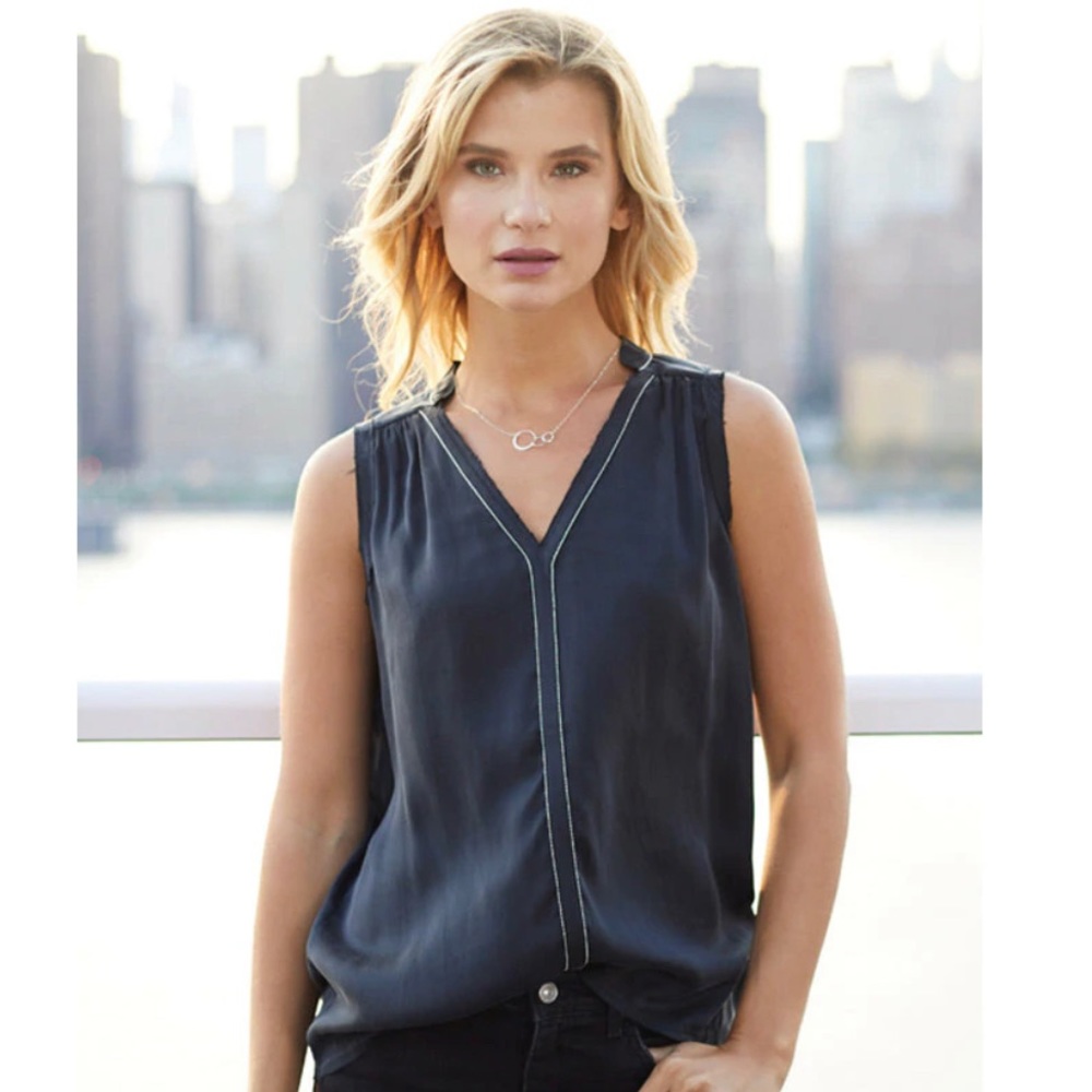 Go Silk Navy Tank